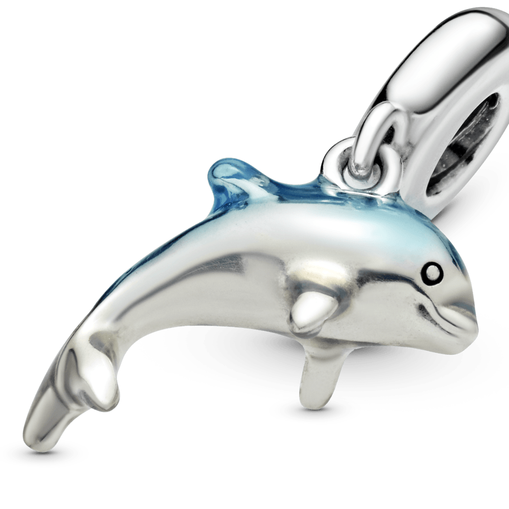 Piekarināms mirdzoša delfīna amulets