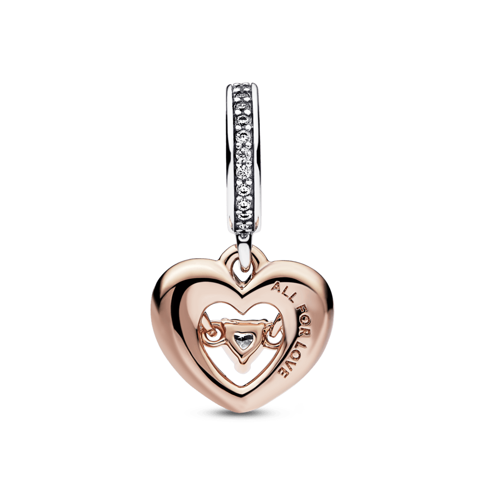 Piekarināmais divtoņu mirdzošās sirds amulets