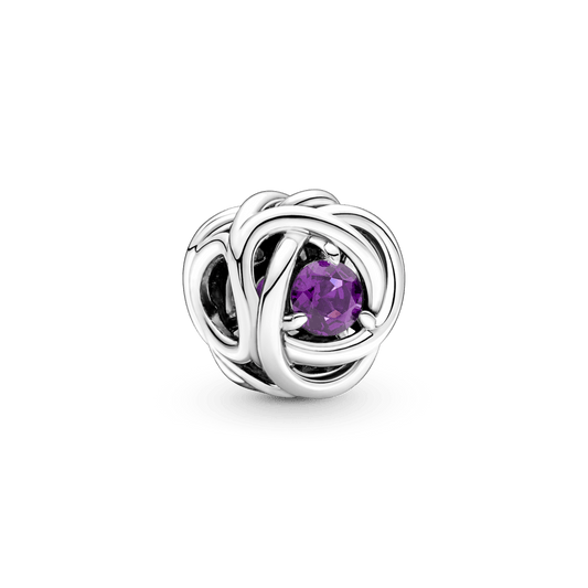 Violetais mūžības apļa amulets