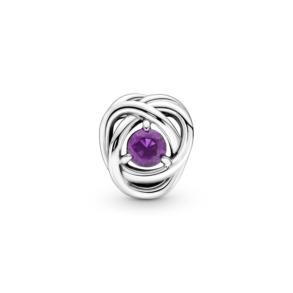 Violetais mūžības apļa amulets