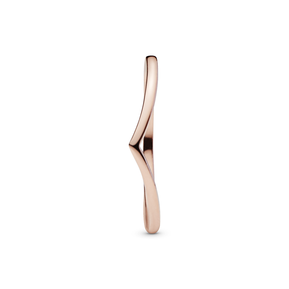 Mirdzošs Wishbone gredzens