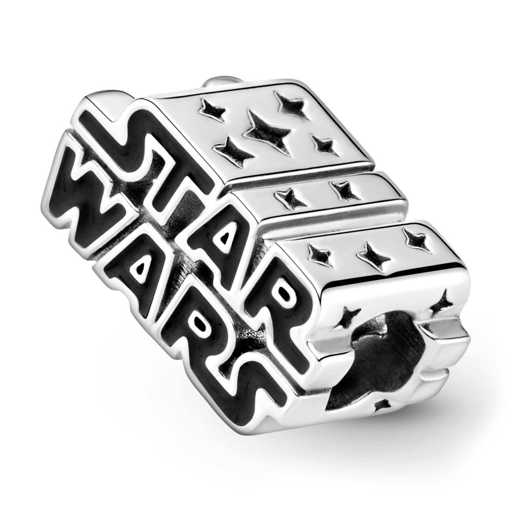 Zvaigžņu karu spīdošais 3D logotipa amulets no sudraba
